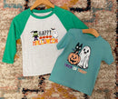 Happy Halloween 3/4 Sleeve T-Shirt – Festive Kids Raglan Tee