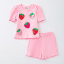 Strawberry Sequin Girls Set