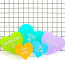 Cool tone acrylic hearts - customize with included stickers