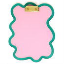 Pink and teal squiggle clipboard