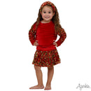 Sequin Velvet Christmas Skort for Girls