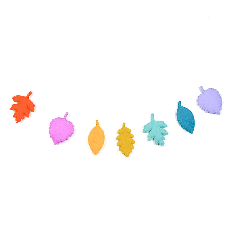 Fall leaves felt garland