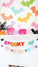 Spider and webs acrylic garland