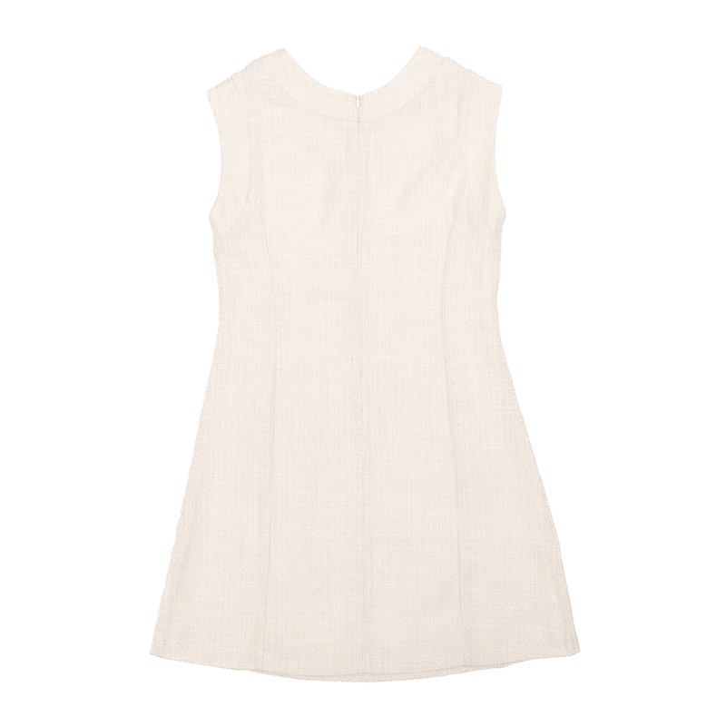 The Laine Dress in Cream Tweed