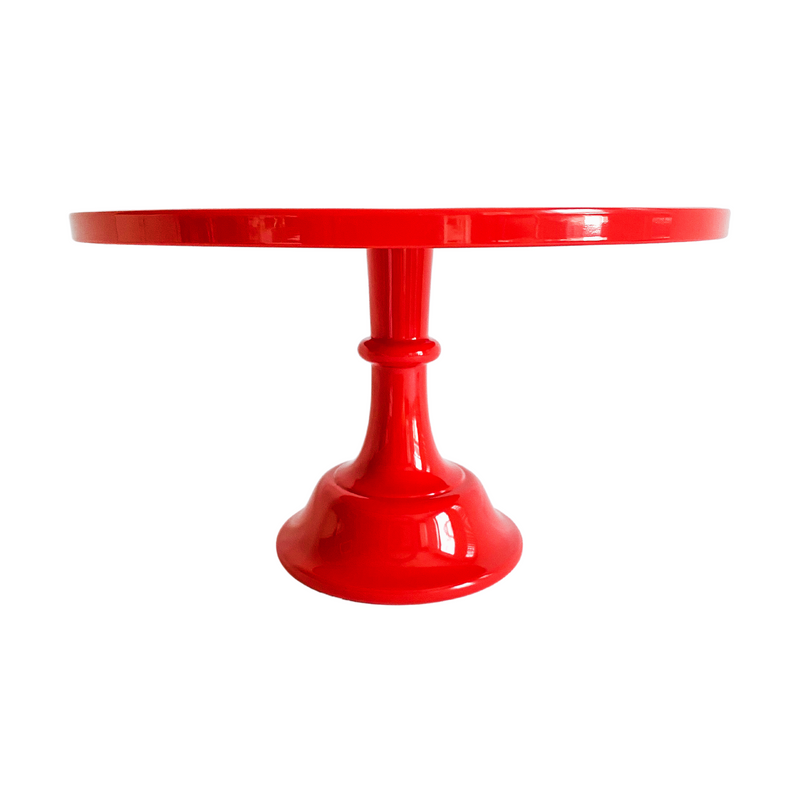 Red Melamine Pedestal Cake Stand