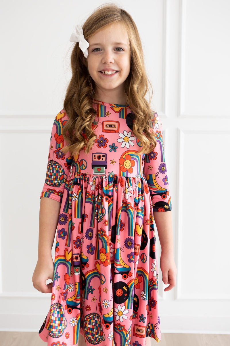 SALE Put Your Records On Twirl Dress