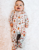 Cowboy christmas bamboo zip sleeper 220 GSM- TRUE TO SIZE