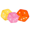 Acrylic dice decor - warm tones