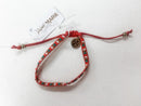 Red Holiday Beaded Wrap Bracelet