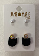 Black Cat Earring Trio – Festive Halloween Earrings for Kids & Teens