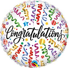 18" Congrats Streamer Balloon