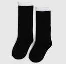 Scallop knee high socks black/ white