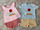 Back to School Apple Appliqué Collection | Girls Dress, Girls Short Set & Boys Short Set | Bossier City, LA