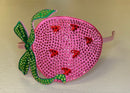 Rhinestone Strawberry Heart Patch Headband