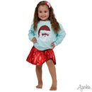 Metallic Skort in Red