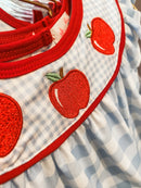 Back to School Blue Gingham Apple Collection | Girls Dress, Girls Short Set & Boys Short Set | Bossier City, LA