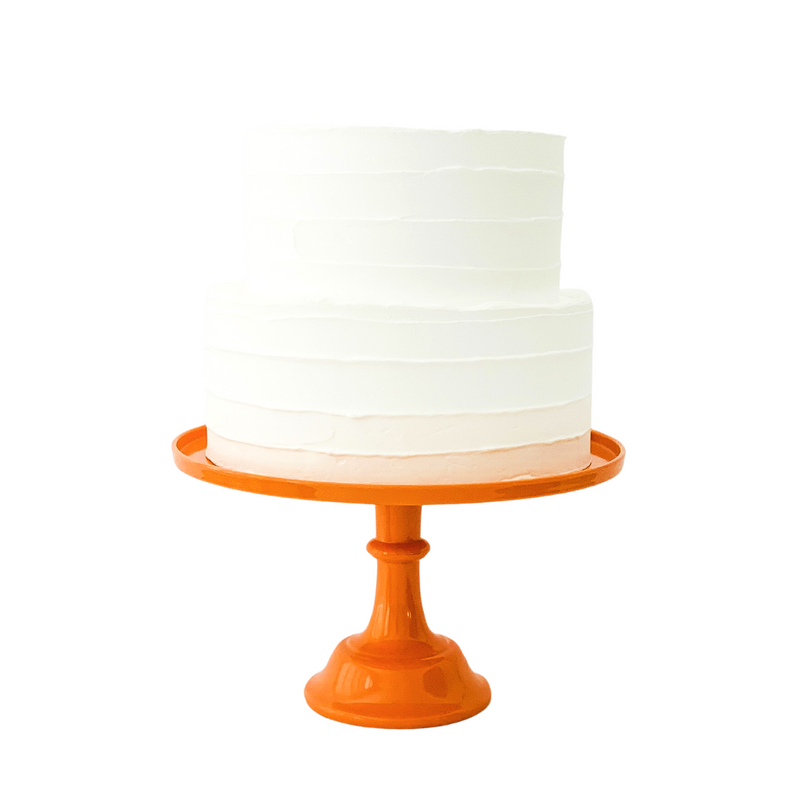 Orange Melamine Pedestal Cake Stand