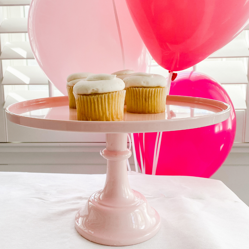 Blush Baby Light Pink Melamine Pedestal Cake Stand
