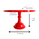 Red Melamine Pedestal Cake Stand
