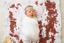 Louisiana Baby Girl Muslin Swaddle Receiving Blanket