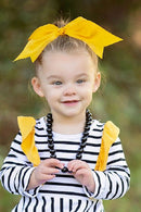 6" Solid Cheer Bow | Alligator Clip