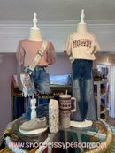 SEQUIN FLAIR JEANS