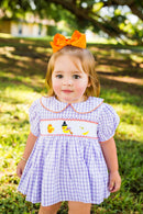 Duck, Duck, Ghost! Smocked Halloween Outfit – Custom Smocked Dress for Baby & Toddler Girls