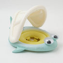 Sunnylife Baby Float Salty the Shark Blue-Lime – Infant Pool Float with Canopy & Head Support