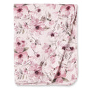 Watercolor Floral Baby Stroller Blanket - Bamboo