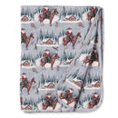 Western Baby Blanket - Cowboy Christmas Bamboo