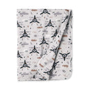 Airplane Stroller Blanket - Soft Bamboo Baby Gift