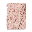 Wild Wrangler/Pink Bamboo Western Cowgirl Stroller Blanket