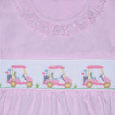 Golf Cart Smocked Dress – Pink