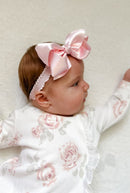 Add-A-Bow Stretch Ruffle Edge Girls Baby Bands – Two Pack