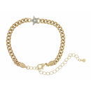 Crystal Star Matte Gold Bracelet