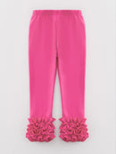 Milk Silk Ruffled Hot Pink Icing Legging