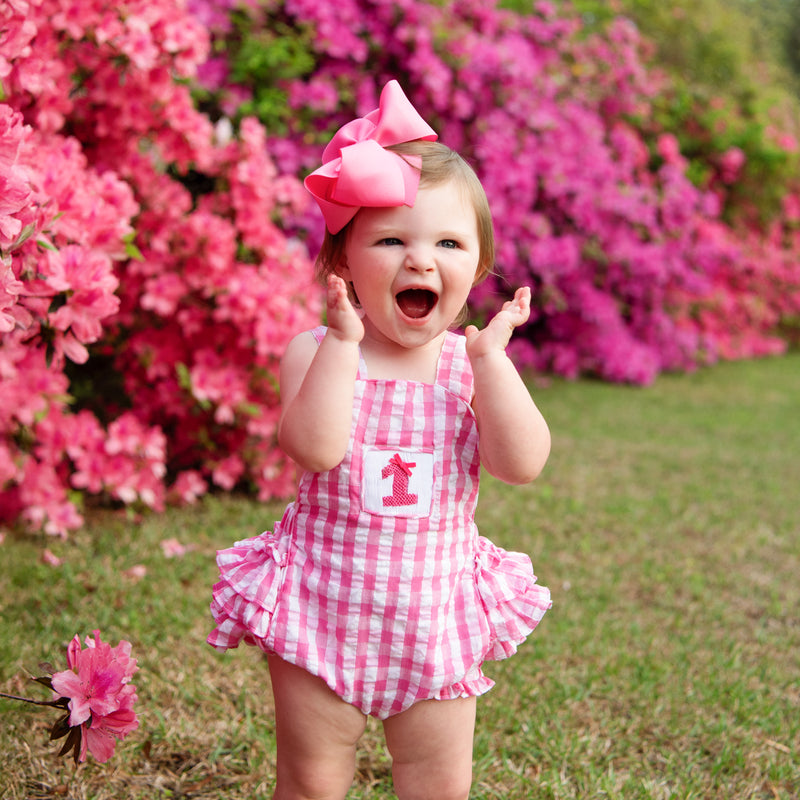 Hot Pink First Birthday Bubble