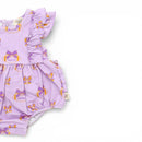 Purple & Gold Game Day Ruffle Bubble Romper
