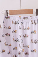 Premium character print bamboo pants set
