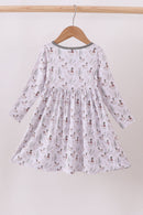 Premium green mallard print bamboo dress
