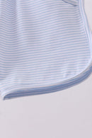 Premium Blue&white stripe bow shorts