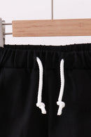 Premium Black drawstring shorts