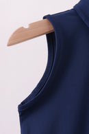 Blue everyday Collared Tank