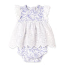 Bunny Toile Eyelet Skirted Bodysuit
