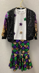 Mardi Gras Sequin Cardigan