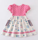 Platinum Balcony Pink Dot Dress– Girls Boutique Ruffle Dress