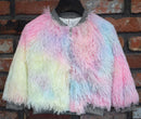 Rainbow Shaggy Coat – Girls’ Statement Outerwear