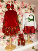 Sequin CHRISTMAS Velvet Top Knot Headband