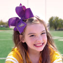 Wee Ones LSU Tigers Purple & Gold Embroidered Grosgrain Hair Bow – Officially Licensed