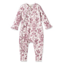 Floral Tapestry Zipper Romper - Bamboo Baby Girl Outfit